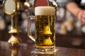 Pint of blonde beer Royalty Free Stock Photo