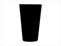 Pint glass silhouette vector art white background Royalty Free Stock Photo