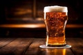 foam beer pub beverage alcohol pint drink lager gold glass. Generative AI. Royalty Free Stock Photo