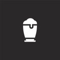 pint icon. Filled pint icon for website design and mobile, app development. pint icon from filled beer collection isolated on