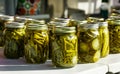 Pint Jars of Homemade Canned Vegetables