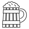 Pint kvass icon, outline style