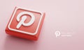 Pinterest 3D Rendering Close up. Account Promotion Template