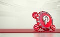 3d pinterest social icon background