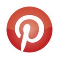 Pinterest logo icon vector