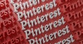 Pinterest Multiple Typography on Red Wall 3D Rendering