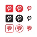 Pinterest social media icons