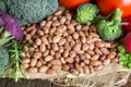 Pinto beans and vegatables Royalty Free Stock Photo
