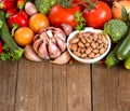 Pinto beans and vegetables Royalty Free Stock Photo