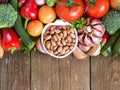 Pinto beans and vegetables Royalty Free Stock Photo