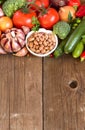 Pinto beans and vegetables Royalty Free Stock Photo