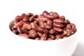 Pinto beans in a white cup close-up Royalty Free Stock Photo