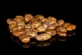 Pinto Brown Bean Isolated On Black Glass
