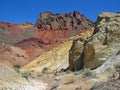 Pinto Valley near Lake Mead Nevada show colorful geologic formations.