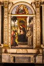 Pinturicchio. Madonna and Child Enthroned with Saints. Santa Maria del Popolo. Rome, Italy Royalty Free Stock Photo