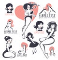 Pinup collection Royalty Free Stock Photo