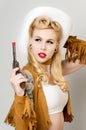 Pinup Cowgirl Royalty Free Stock Photo