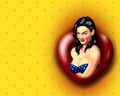 Pinup girl with a heart Royalty Free Stock Photo