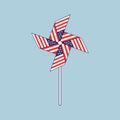 Pinwheel American Flag Vector Illustration