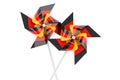 Pinwheel with Deutsch flag, 3D rendering Royalty Free Stock Photo