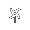 Pinwheel, energy icon. Simple line, outline vector electro power icons for ui and ux, website or mobile application Royalty Free Stock Photo