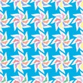 Pinwheel Letter S Background Seamless Pattern