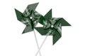 Pinwheel with Saudi Arabian flag, 3D rendering Royalty Free Stock Photo