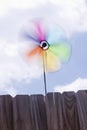 Pinwheel spinning in sky Royalty Free Stock Photo
