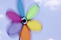 Pinwheel spinning in sky Royalty Free Stock Photo