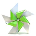 Pinwheel toy, five sided. 3D render