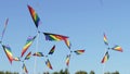 Pinwheel windmill with 3 differently colored vanes