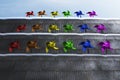 Pinwheels on the stairs