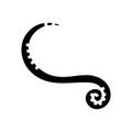 pinworm parasite glyph icon vector illustration Royalty Free Stock Photo