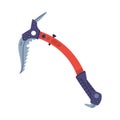 Piolet Ice Axe Tool as Climbing Equipment Vector Illustration