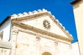 Piombino, Italy. Facade of the Chapel of the Citadel, built between 1465 and 1470 Royalty Free Stock Photo