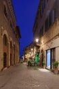 Piombino street view in the night, Tuscany, Italy Royalty Free Stock Photo