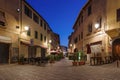 Piombino street view in the night, Tuscany, Italy Royalty Free Stock Photo