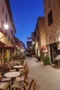 Piombino street view in the night, Tuscany, Italy Royalty Free Stock Photo