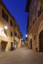 Piombino street view in the night, Tuscany, Italy Royalty Free Stock Photo