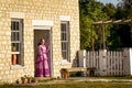 Pioneer Lady in Doorway