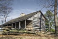 Pioneer log cabin,retro,old,logs,historical,western village Royalty Free Stock Photo