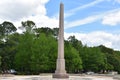 Pioneer Memorial Obelisk in Hermann Park in Houston, Texas Royalty Free Stock Photo