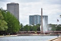 Pioneer Memorial Obelisk in Hermann Park in Houston, Texas Royalty Free Stock Photo