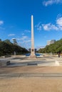 The pioneer memorial obelisk at Hermann Park Houston Texas USA. Royalty Free Stock Photo