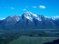 Pioneer Peak Mountain, Climbing to the top of the Butte Alaska Royalty Free Stock Photo