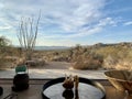 View from million dollar house in Joshua tree Royalty Free Stock Photo