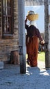 Pioneer woman with her washing