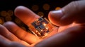 Pioneering AI tech with man\'s microchip hold