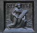 The pious Ruth, relief on the door of the Grossmunster church in Zurich