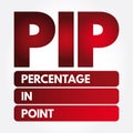 PIP - Percentage In Point acronym